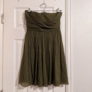 Green Silk J. Crew Cocktail Dress
